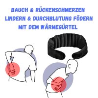 Natur Rücken-Wärmegürtel mit 100 % Rapssamen & Olanmarp Herz-Taschenwärmer
