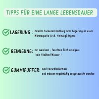 DELUXE RELAX Faltstock Rechts – Soft-Griff & Etui für Rechtshänder& Olanmarp Klettarmband