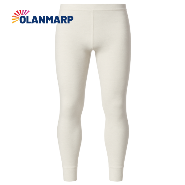 Angora Herren lange Unterhose Olanmarp – natürliche Wärme & hoher Tragekomfort, 40% Angora, 60% Baumwolle, wollweiß