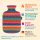 Fashy Wärmflasche  2 Liter mit Peru-Design Bezug – hochwertige Thermoplast-Flasche mit kuscheligem Strickbezug für Wärme & Schmerzlinderung