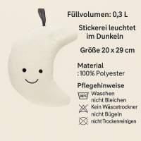 Fashy Kinderwärmflasche 0,3 L Mond – kleine Wärmflasche für Kinder, sicher & kuschelig bei Bauchweh und kalten Händen