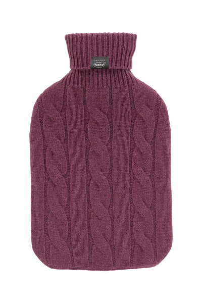 Fashy Wärmflasche Kaschmir 2 L – Luxus-Wärmflasche mit Strickbezug, weiche Kaschmirwolle für wohltuende Wärme